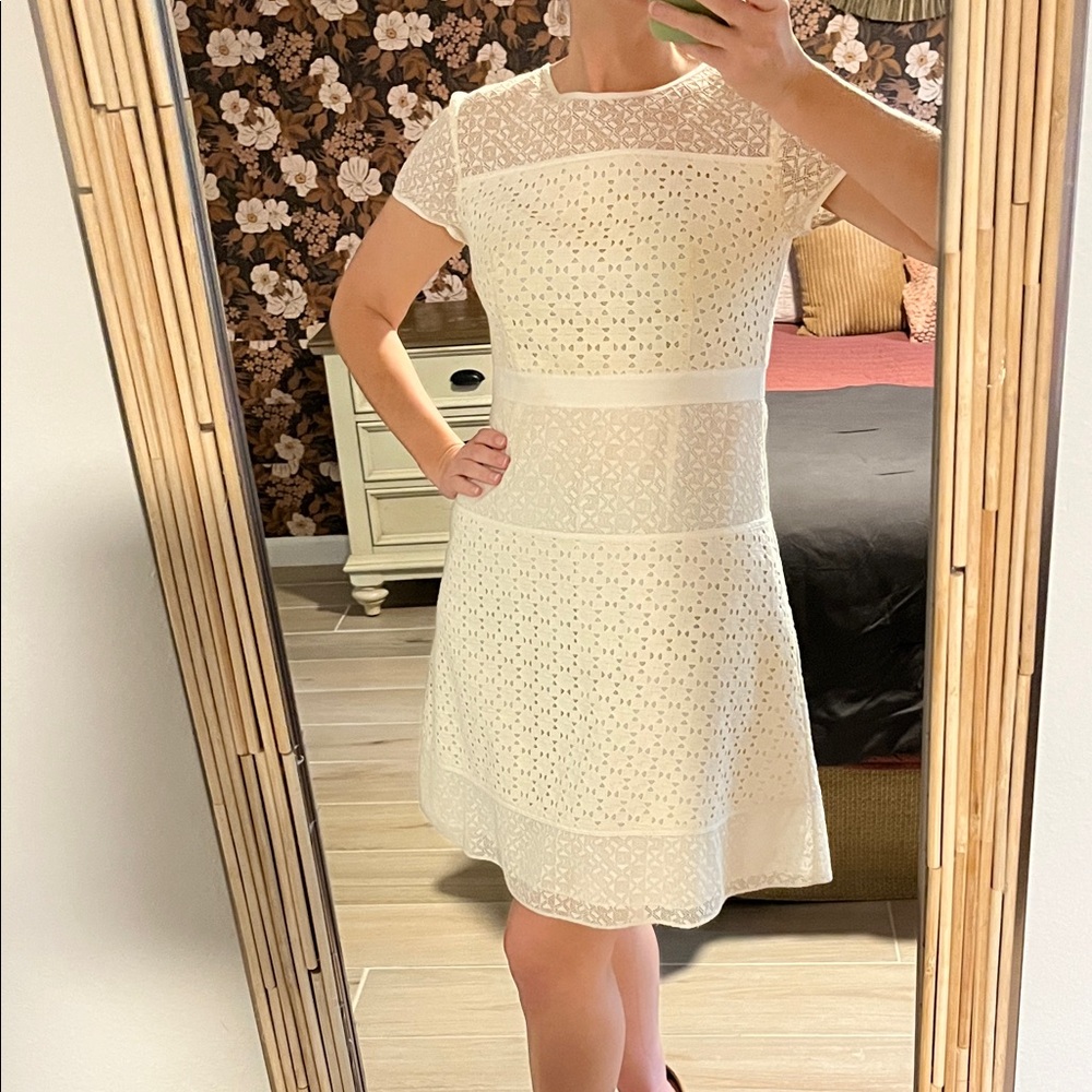 Banana Republic Cream Lace Mini Dress